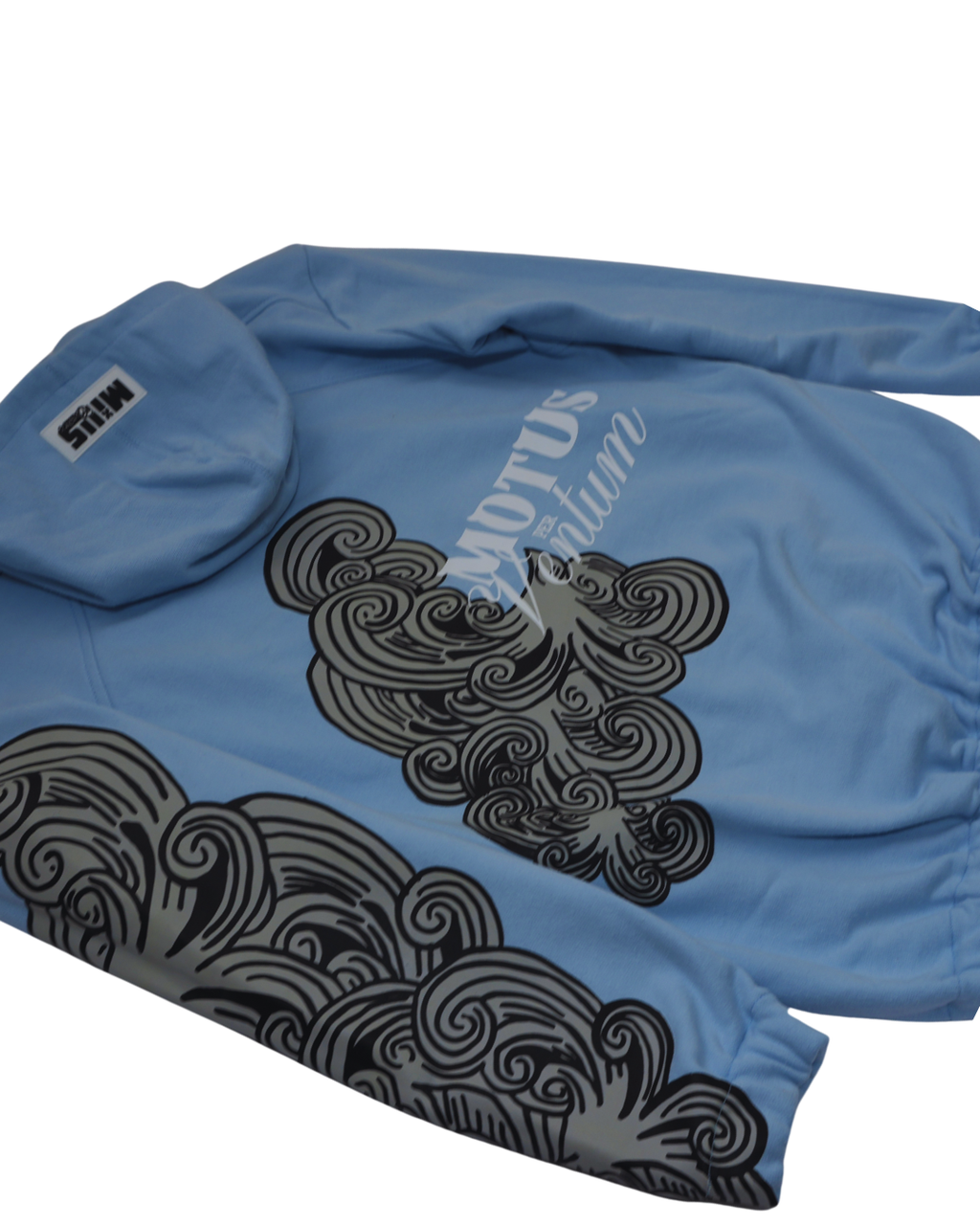 HOODIE MOTUS PER VENTUM - CELESTE